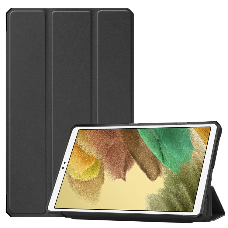 For Samsung Galaxy Tab A7 Lite T220 / T225 Custer Pattern Pure Color TPU Smart Tablet Holster with Sleep Function & 3-Fold Holder