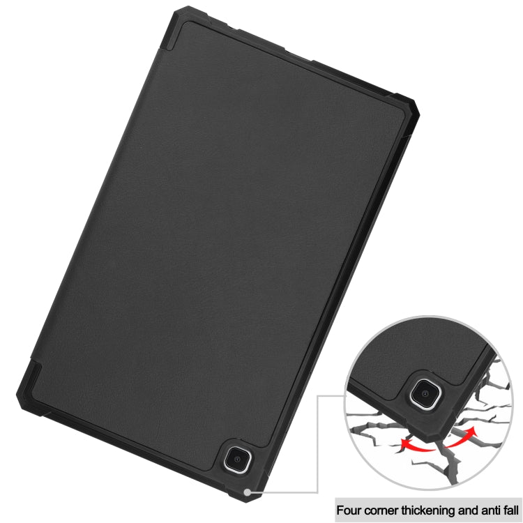 For Samsung Galaxy Tab A7 Lite T220 / T225 Custer Pattern Pure Color TPU Smart Tablet Holster with Sleep Function & 3-Fold Holder