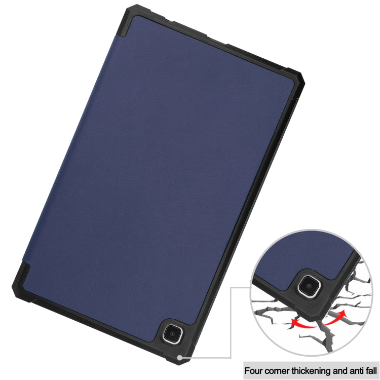 For Samsung Galaxy Tab A7 Lite T220 / T225 Custer Pattern Pure Color TPU Smart Tablet Holster with Sleep Function & 3-Fold Holder