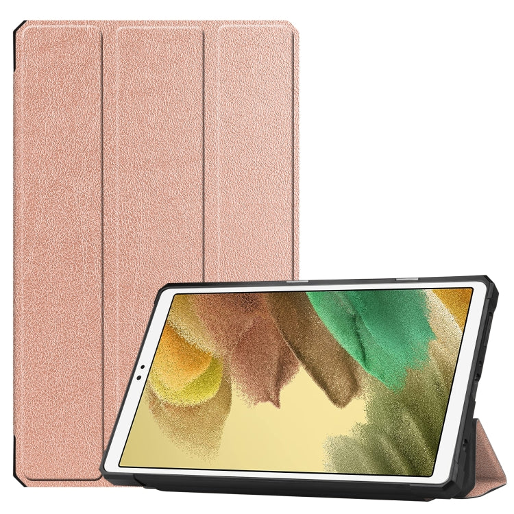 For Samsung Galaxy Tab A7 Lite T220 / T225 Custer Pattern Pure Color TPU Smart Tablet Holster with Sleep Function & 3-Fold Holder