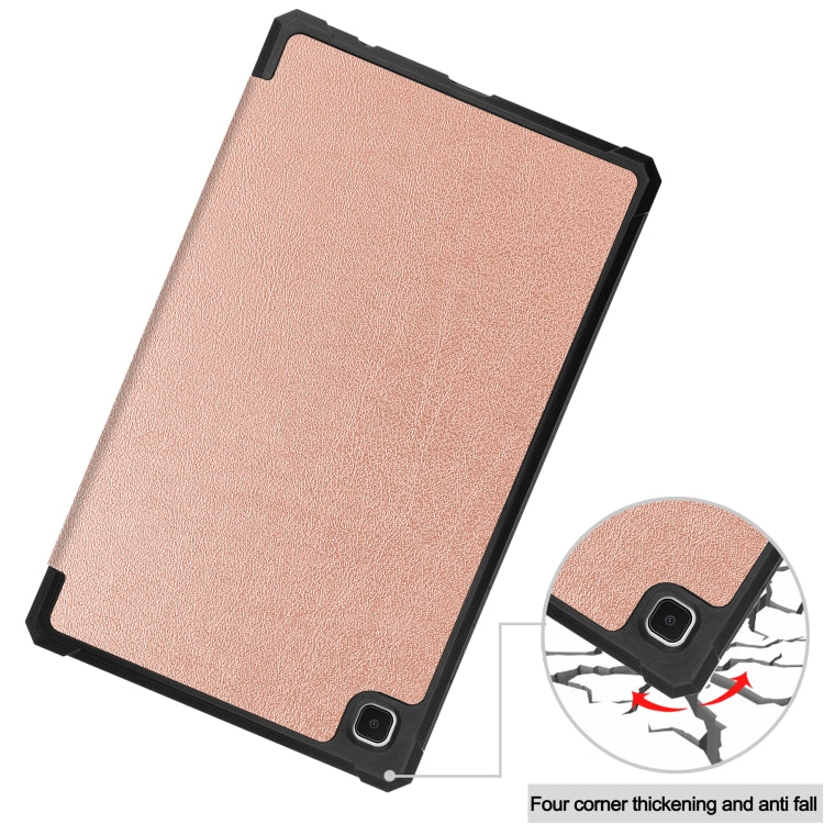For Samsung Galaxy Tab A7 Lite T220 / T225 Custer Pattern Pure Color TPU Smart Tablet Holster with Sleep Function & 3-Fold Holder