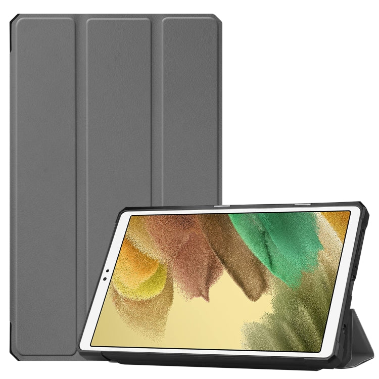 For Samsung Galaxy Tab A7 Lite T220 / T225 Custer Pattern Pure Color TPU Smart Tablet Holster with Sleep Function & 3-Fold Holder