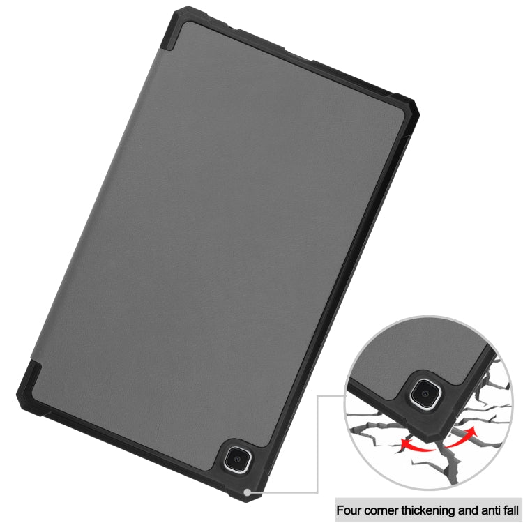 For Samsung Galaxy Tab A7 Lite T220 / T225 Custer Pattern Pure Color TPU Smart Tablet Holster with Sleep Function & 3-Fold Holder