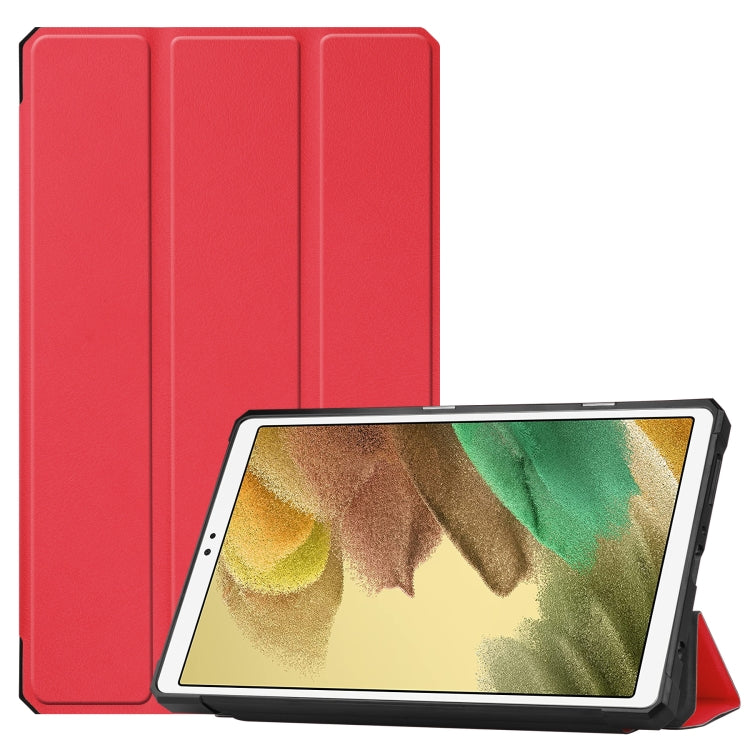 For Samsung Galaxy Tab A7 Lite T220 / T225 Custer Pattern Pure Color TPU Smart Tablet Holster with Sleep Function & 3-Fold Holder