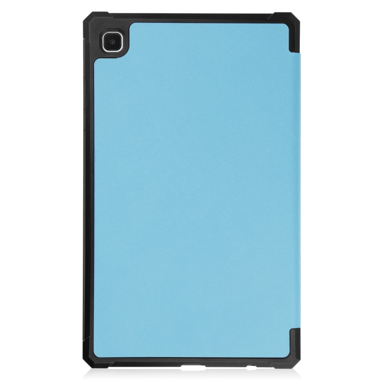For Samsung Galaxy Tab A7 Lite T220 / T225 Custer Pattern Pure Color TPU Smart Tablet Holster with Sleep Function & 3-Fold Holder