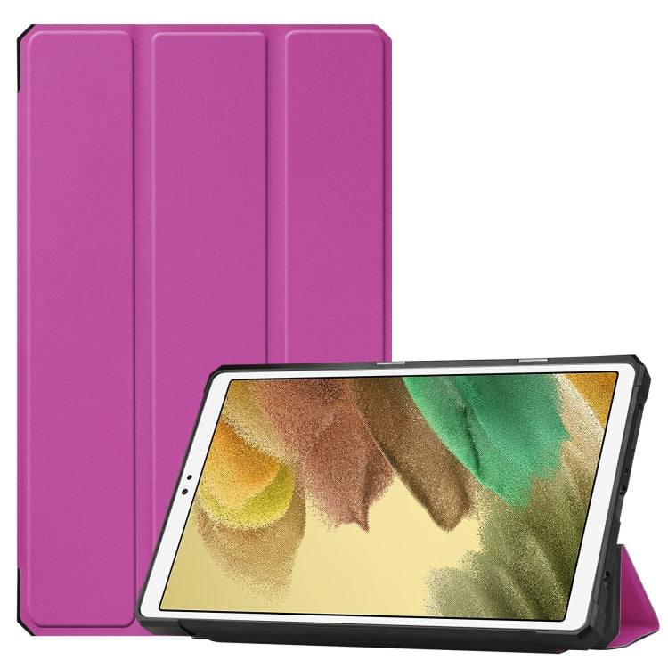 For Samsung Galaxy Tab A7 Lite T220 / T225 Custer Pattern Pure Color TPU Smart Tablet Holster with Sleep Function & 3-Fold Holder