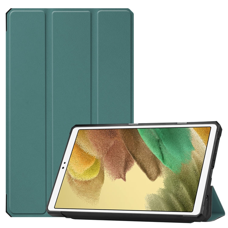 For Samsung Galaxy Tab A7 Lite T220 / T225 Custer Pattern Pure Color TPU Smart Tablet Holster with Sleep Function & 3-Fold Holder