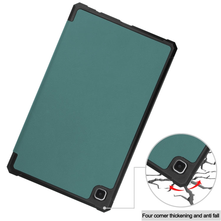 For Samsung Galaxy Tab A7 Lite T220 / T225 Custer Pattern Pure Color TPU Smart Tablet Holster with Sleep Function & 3-Fold Holder