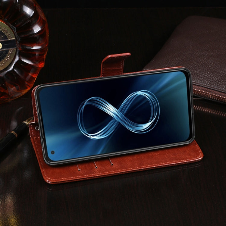 For Asus Zenfone 8 ZS590KS idewei Crazy Horse Texture Horizontal Flip Leather Case with Holder & Card Slots & Wallet
