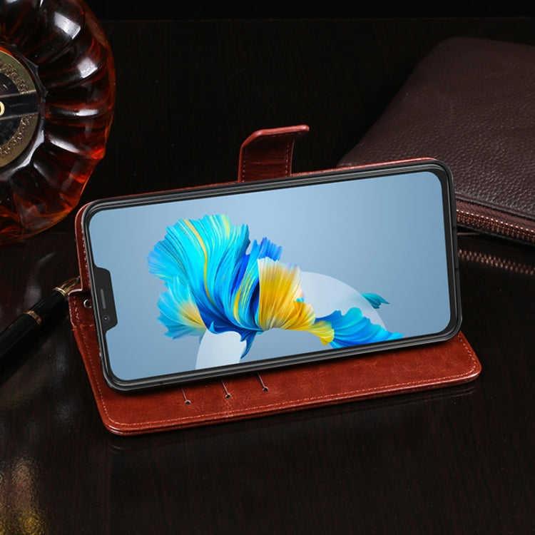 For Cubot C20 idewei Crazy Horse Texture Horizontal Flip Leather Case with Holder & Card Slots & Wallet