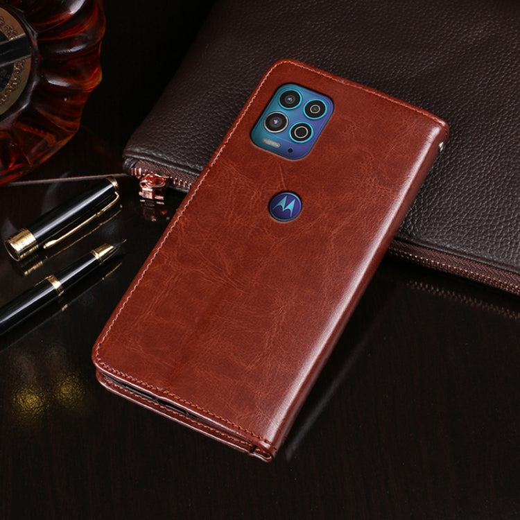 For Motorola Moto G100 idewei Crazy Horse Texture Horizontal Flip Leather Case with Holder & Card Slots & Wallet