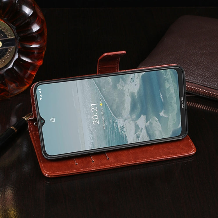 For Nokia G20 / G10 idewei Crazy Horse Texture Horizontal Flip Leather Case with Holder & Card Slots & Wallet