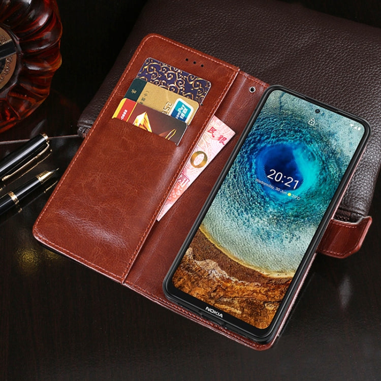 For Nokia X10 / X20 idewei Crazy Horse Texture Horizontal Flip Leather Case with Holder & Card Slots & Wallet