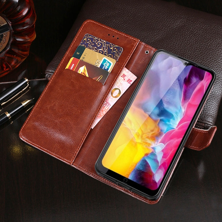 For Oukitel C23 Pro idewei Crazy Horse Texture Horizontal Flip Leather Case with Holder & Card Slots & Wallet