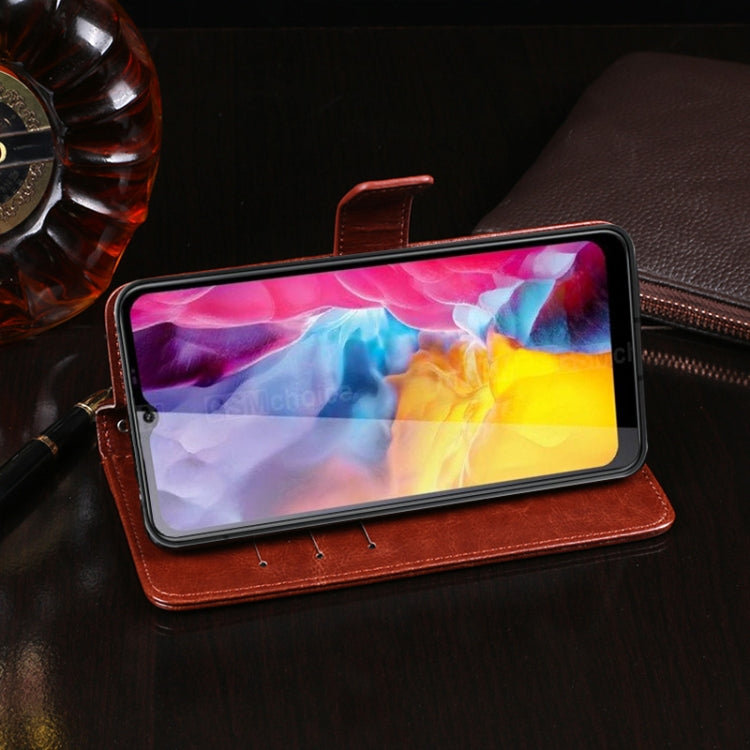 For Oukitel C23 Pro idewei Crazy Horse Texture Horizontal Flip Leather Case with Holder & Card Slots & Wallet