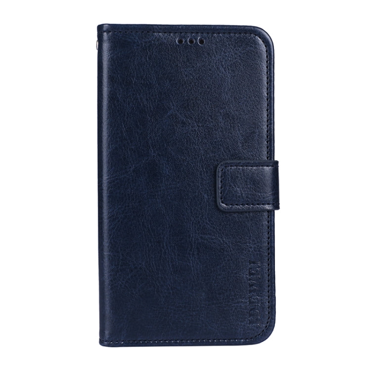 For Samsung Galaxy F12 idewei Crazy Horse Texture Horizontal Flip Leather Case with Holder & Card Slots & Wallet