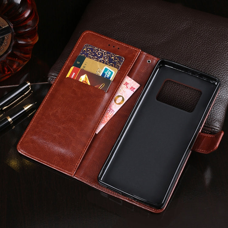 For Sharp Aquos R6 idewei Crazy Horse Texture Horizontal Flip Leather Case with Holder & Card Slots & Wallet