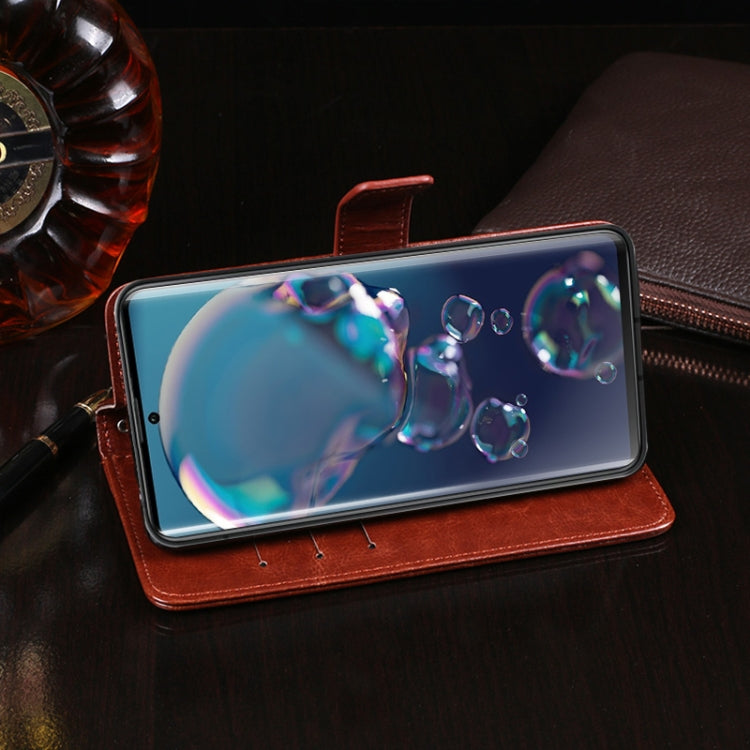 For Sharp Aquos R6 idewei Crazy Horse Texture Horizontal Flip Leather Case with Holder & Card Slots & Wallet