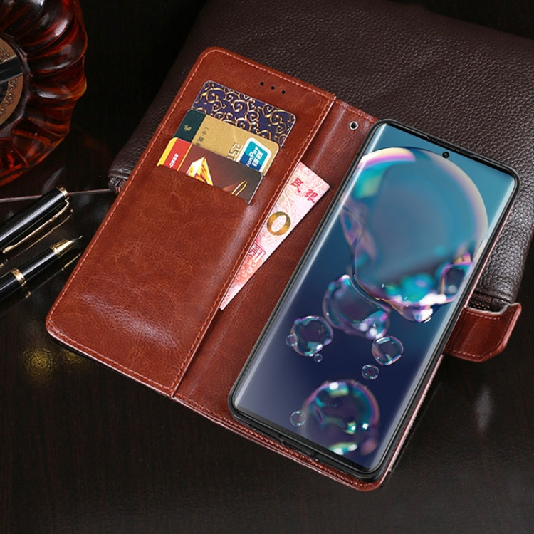 For Sharp Aquos R6 idewei Crazy Horse Texture Horizontal Flip Leather Case with Holder & Card Slots & Wallet