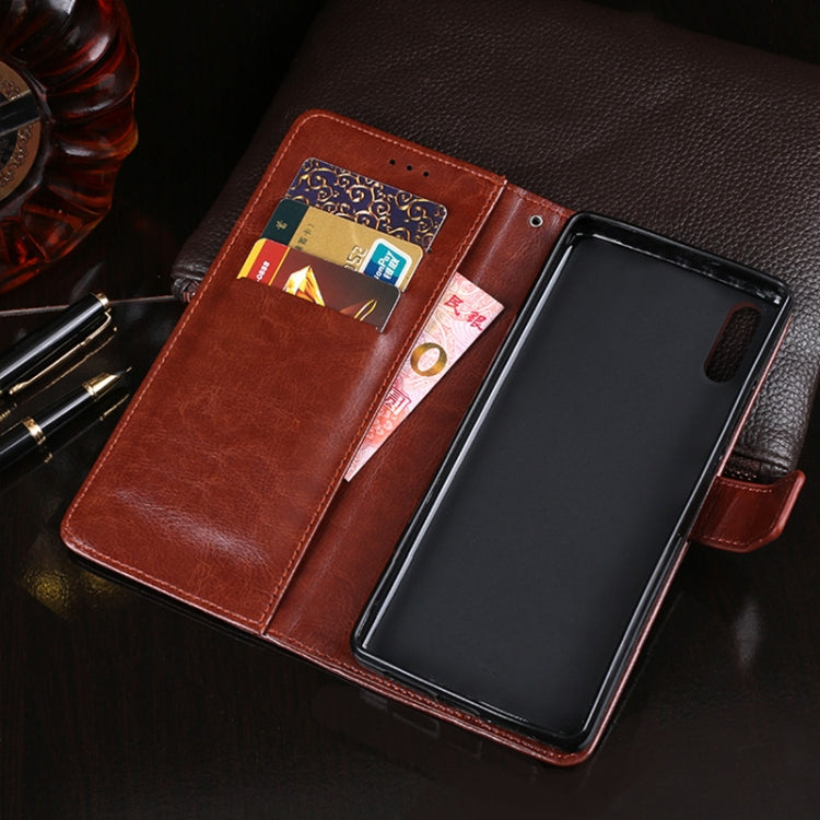 For Wiko Y51 idewei Crazy Horse Texture Horizontal Flip Leather Case with Holder & Card Slots & Wallet