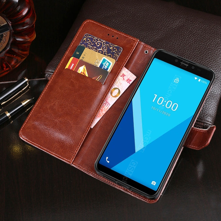 For Wiko Y51 idewei Crazy Horse Texture Horizontal Flip Leather Case with Holder & Card Slots & Wallet
