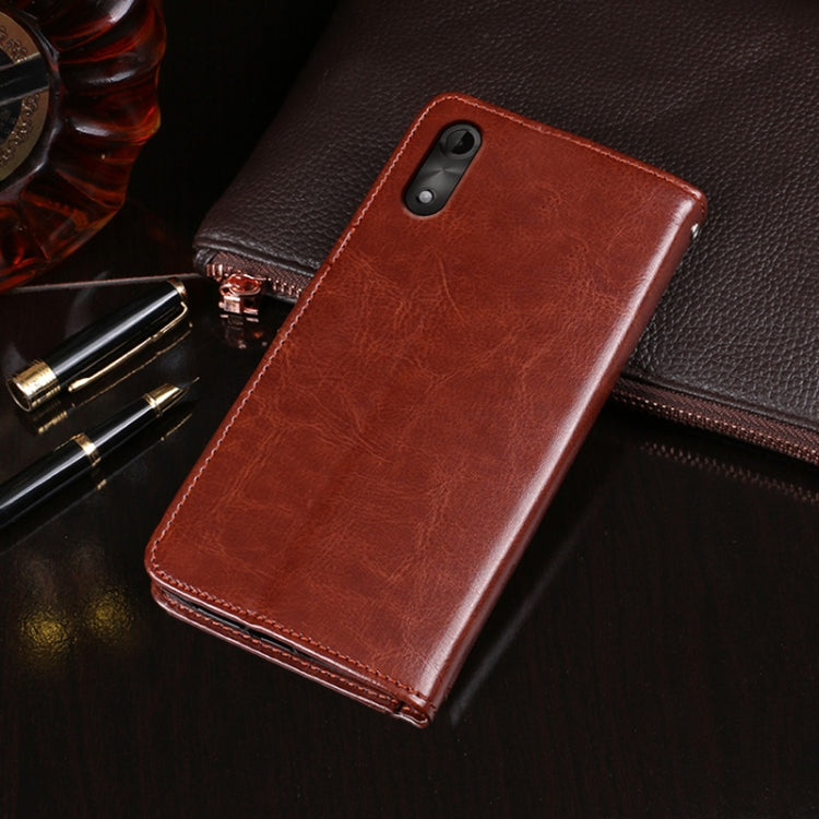 For Wiko Y51 idewei Crazy Horse Texture Horizontal Flip Leather Case with Holder & Card Slots & Wallet