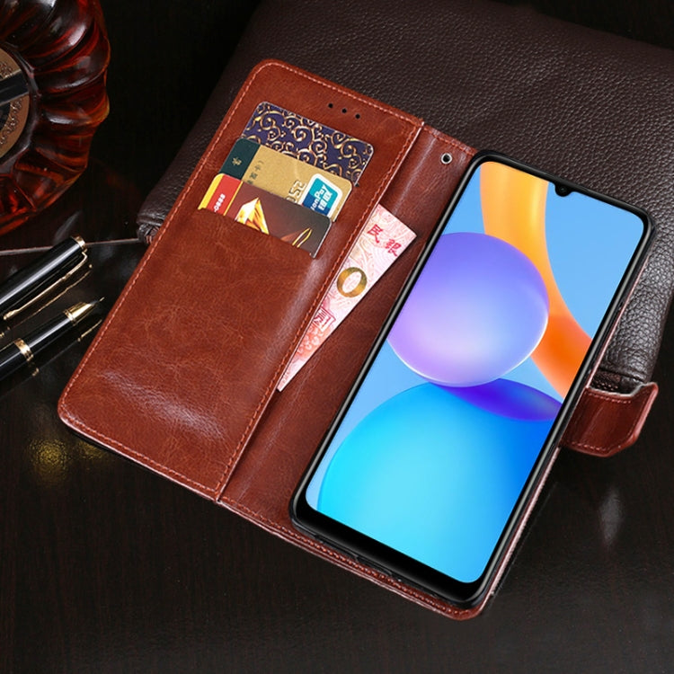For Honor Play 5T Youth idewei Crazy Horse Texture Horizontal Flip Leather Case with Holder & Card Slots & Wallet
