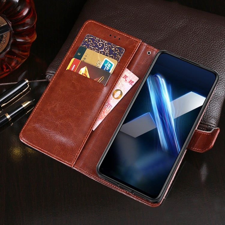 For Honor X20 SE idewei Crazy Horse Texture Horizontal Flip Leather Case with Holder & Card Slots & Wallet