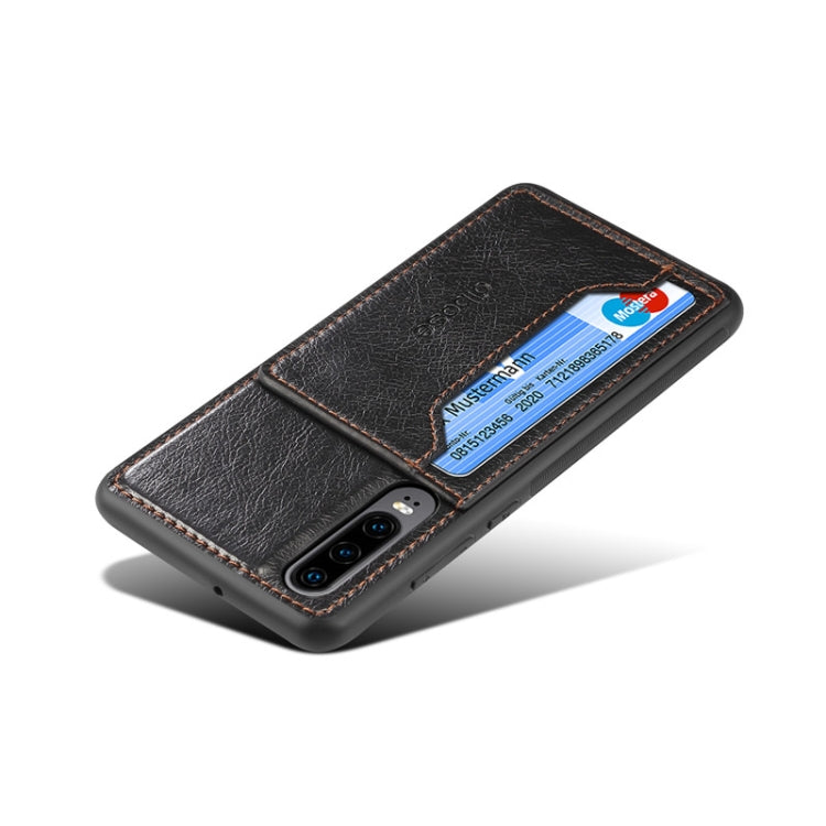 For Galaxy A90 5G Dibase Crazy Horse Texture Protective Case, with Holder & Card Slots