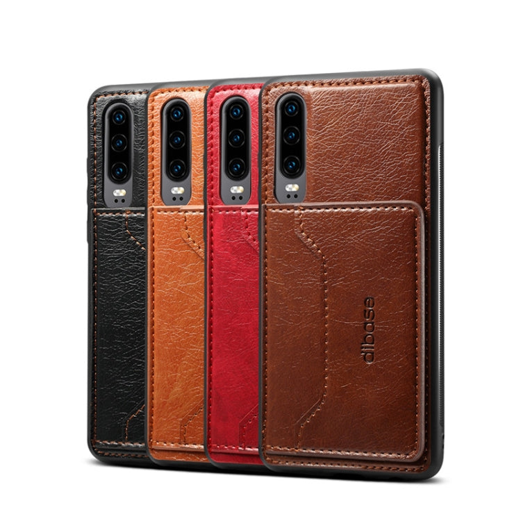 For Galaxy A90 5G Dibase Crazy Horse Texture Protective Case, with Holder & Card Slots