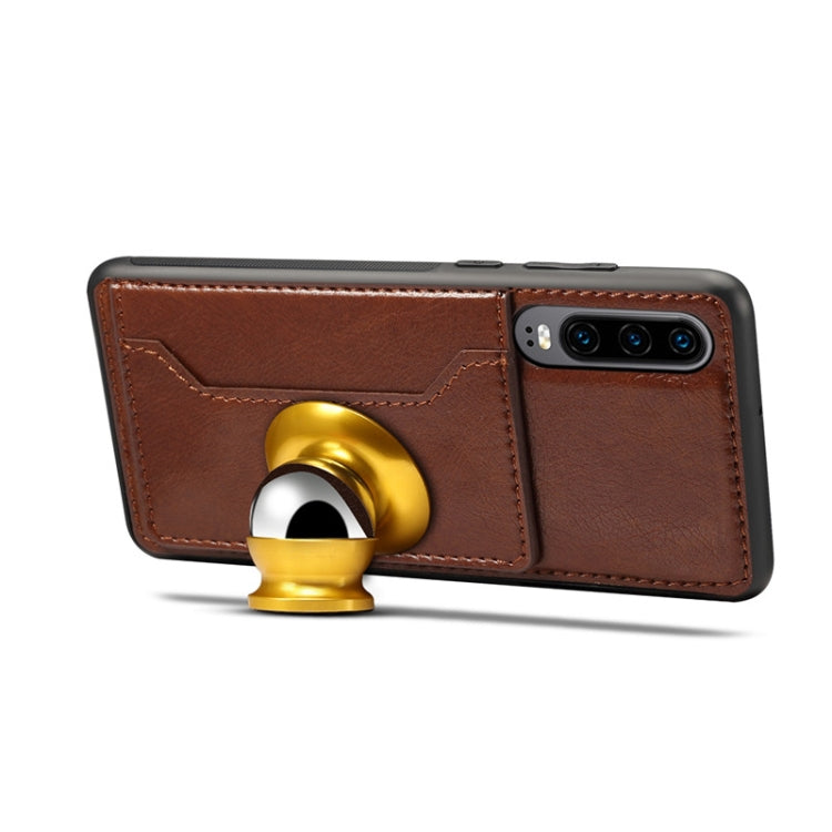 For Galaxy A90 5G Dibase Crazy Horse Texture Protective Case, with Holder & Card Slots