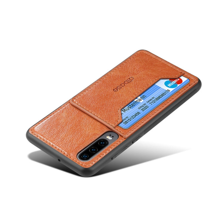 For Galaxy A90 5G Dibase Crazy Horse Texture Protective Case, with Holder & Card Slots