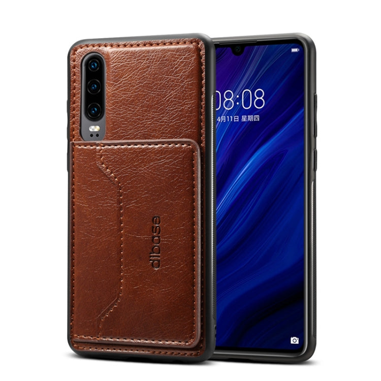 For Galaxy A90 5G Dibase Crazy Horse Texture Protective Case, with Holder & Card Slots