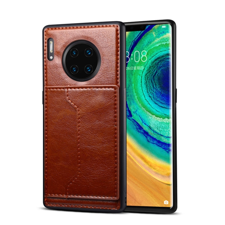 For Huawei Mate 30 Pro Dibase Crazy Horse Texture Protective Case, with Holder & Card Slots