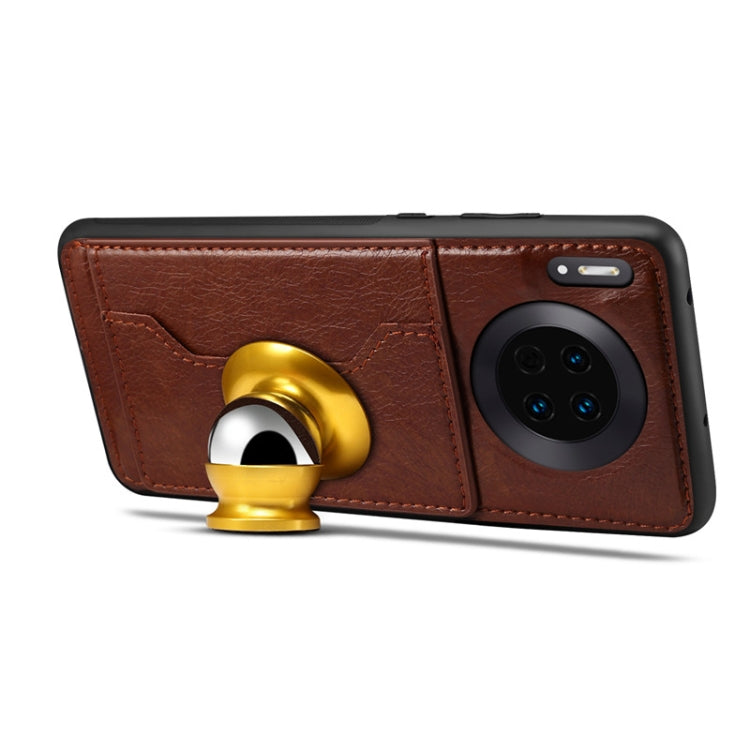 For Huawei Mate 30 Dibase Crazy Horse Texture Protective Case, with Holder & Card Slots