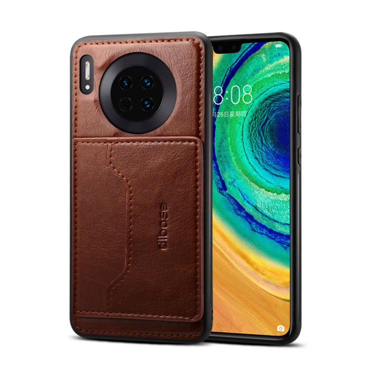 For Huawei Mate 30 Dibase Crazy Horse Texture Protective Case, with Holder & Card Slots