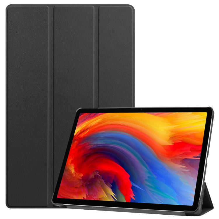 For Lenovo Pad Plus 11 2021 Custer Pattern Pure Color Horizontal Flip Leather Case with Sleep Function & Three-folding Holder