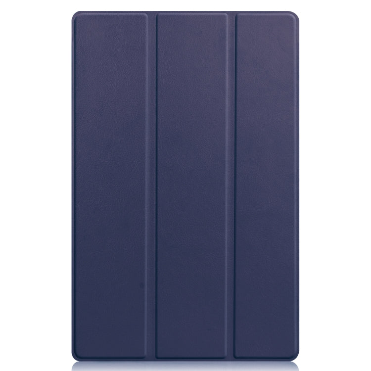 For Lenovo Pad Plus 11 2021 Custer Pattern Pure Color Horizontal Flip Leather Case with Sleep Function & Three-folding Holder