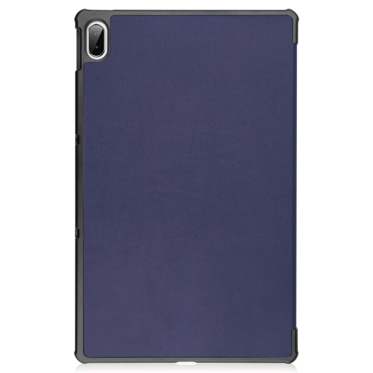 For Lenovo Pad Plus 11 2021 Custer Pattern Pure Color Horizontal Flip Leather Case with Sleep Function & Three-folding Holder