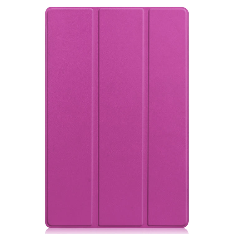 For Lenovo Pad Plus 11 2021 Custer Pattern Pure Color Horizontal Flip Leather Case with Sleep Function & Three-folding Holder