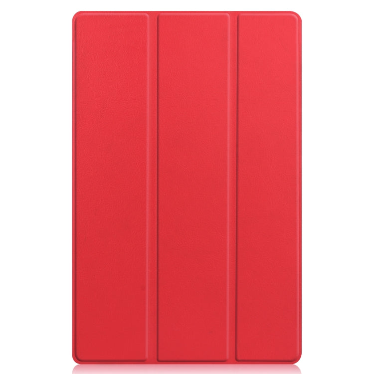 For Lenovo Pad Plus 11 2021 Custer Pattern Pure Color Horizontal Flip Leather Case with Sleep Function & Three-folding Holder