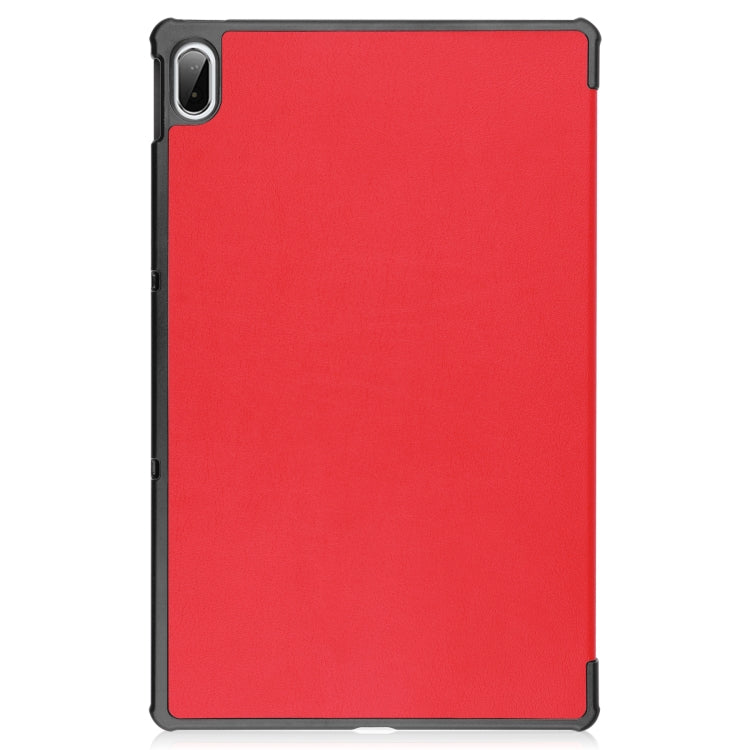 For Lenovo Pad Plus 11 2021 Custer Pattern Pure Color Horizontal Flip Leather Case with Sleep Function & Three-folding Holder