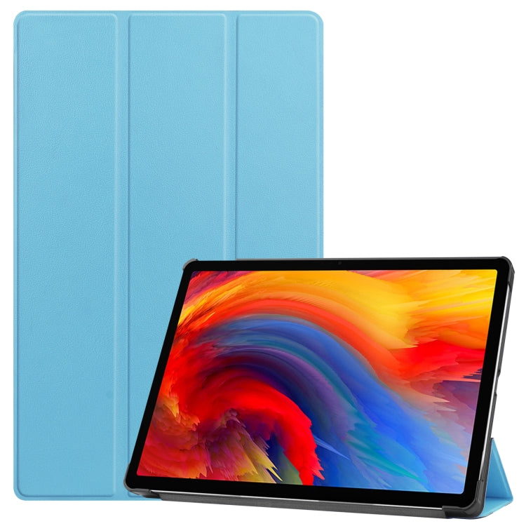 For Lenovo Pad Plus 11 2021 Custer Pattern Pure Color Horizontal Flip Leather Case with Sleep Function & Three-folding Holder
