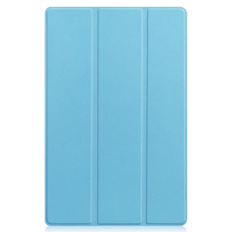 For Lenovo Pad Plus 11 2021 Custer Pattern Pure Color Horizontal Flip Leather Case with Sleep Function & Three-folding Holder