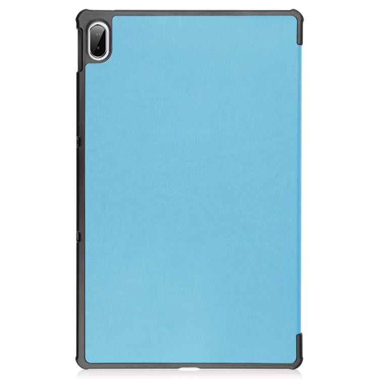 For Lenovo Pad Plus 11 2021 Custer Pattern Pure Color Horizontal Flip Leather Case with Sleep Function & Three-folding Holder