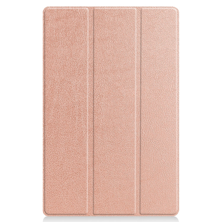 For Lenovo Pad Plus 11 2021 Custer Pattern Pure Color Horizontal Flip Leather Case with Sleep Function & Three-folding Holder