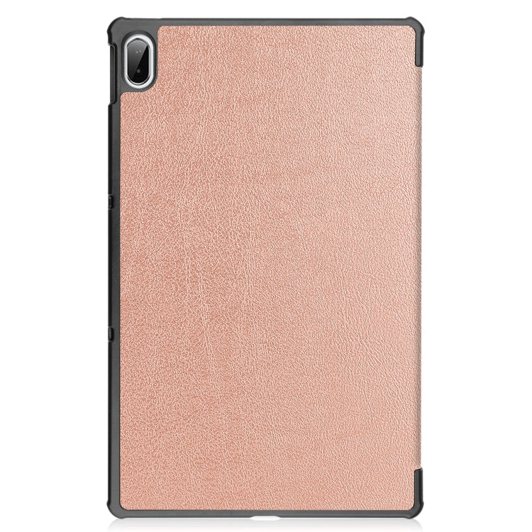 For Lenovo Pad Plus 11 2021 Custer Pattern Pure Color Horizontal Flip Leather Case with Sleep Function & Three-folding Holder