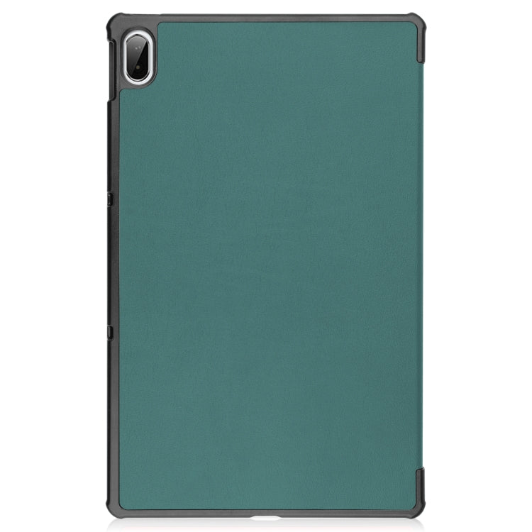 For Lenovo Pad Plus 11 2021 Custer Pattern Pure Color Horizontal Flip Leather Case with Sleep Function & Three-folding Holder