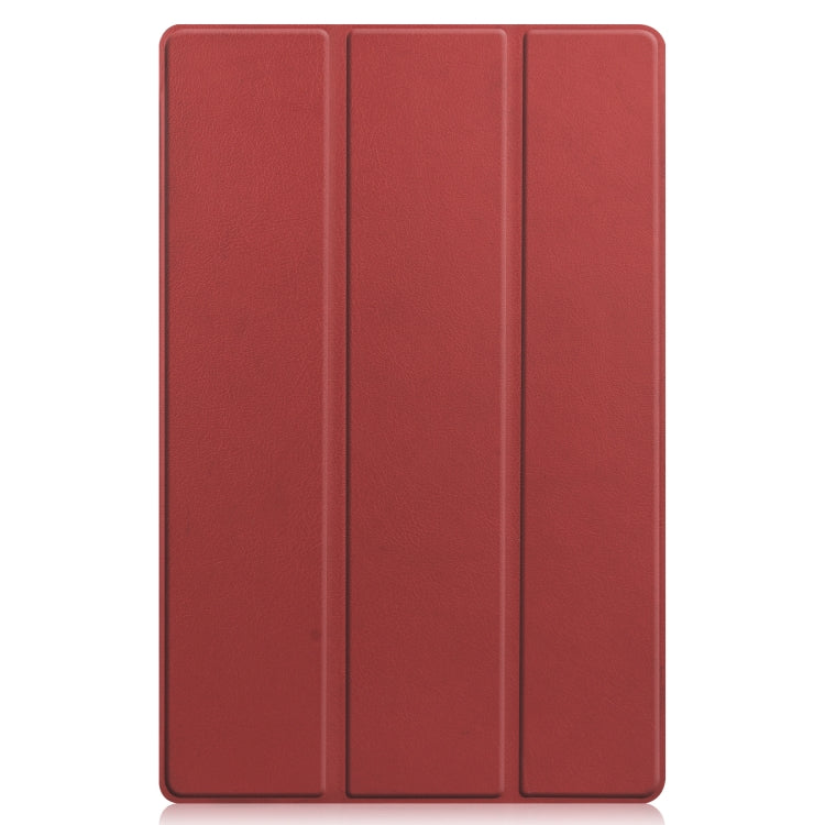 For Lenovo Pad Plus 11 2021 Custer Pattern Pure Color Horizontal Flip Leather Case with Sleep Function & Three-folding Holder