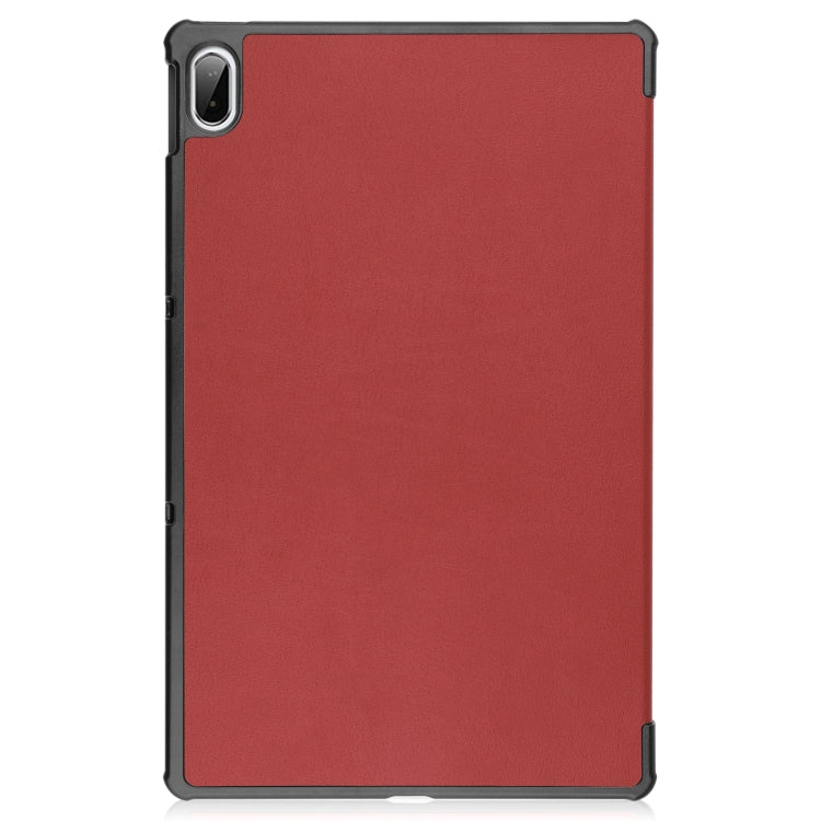 For Lenovo Pad Plus 11 2021 Custer Pattern Pure Color Horizontal Flip Leather Case with Sleep Function & Three-folding Holder